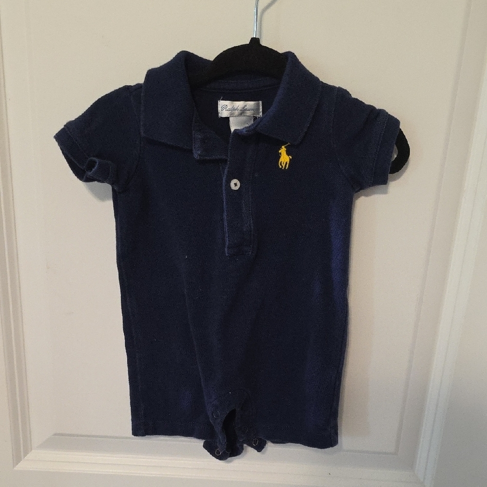 Polo by Ralph Lauren Kids Navy Blue Onesie